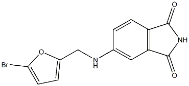 5-{[(5-bromofuran-2-yl)methyl]amino}-2,3-dihydro-1H-isoindole-1,3-dione Structure