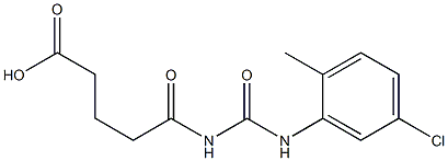 5-{[(5-chloro-2-methylphenyl)carbamoyl]amino}-5-oxopentanoic acid 구조식 이미지