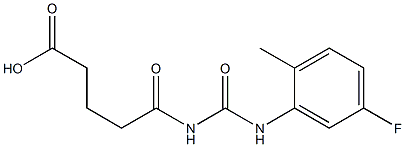 5-{[(5-fluoro-2-methylphenyl)carbamoyl]amino}-5-oxopentanoic acid Structure