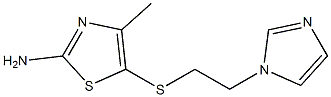 5-{[2-(1H-imidazol-1-yl)ethyl]sulfanyl}-4-methyl-1,3-thiazol-2-amine Structure