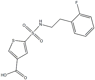 5-{[2-(2-fluorophenyl)ethyl]sulfamoyl}thiophene-3-carboxylic acid Structure
