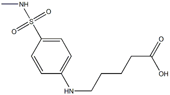 5-{[4-(methylsulfamoyl)phenyl]amino}pentanoic acid 구조식 이미지