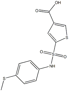 5-{[4-(methylsulfanyl)phenyl]sulfamoyl}thiophene-3-carboxylic acid 구조식 이미지