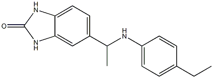 5-{1-[(4-ethylphenyl)amino]ethyl}-2,3-dihydro-1H-1,3-benzodiazol-2-one 구조식 이미지