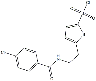 5-{2-[(4-chlorophenyl)formamido]ethyl}thiophene-2-sulfonyl chloride Structure