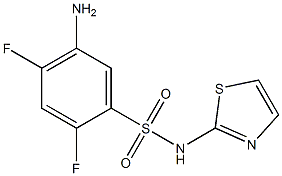 5-amino-2,4-difluoro-N-(1,3-thiazol-2-yl)benzene-1-sulfonamide 구조식 이미지