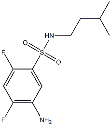 5-amino-2,4-difluoro-N-(3-methylbutyl)benzene-1-sulfonamide 구조식 이미지