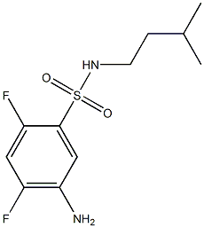 5-amino-2,4-difluoro-N-(3-methylbutyl)benzene-1-sulfonamide Structure