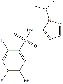 5-amino-2,4-difluoro-N-[1-(propan-2-yl)-1H-pyrazol-5-yl]benzene-1-sulfonamide 구조식 이미지