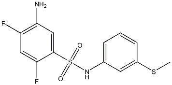 5-amino-2,4-difluoro-N-[3-(methylsulfanyl)phenyl]benzene-1-sulfonamide 구조식 이미지