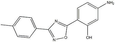 5-amino-2-[3-(4-methylphenyl)-1,2,4-oxadiazol-5-yl]phenol 구조식 이미지