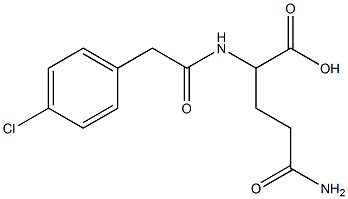 5-amino-2-{[(4-chlorophenyl)acetyl]amino}-5-oxopentanoic acid 구조식 이미지