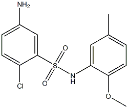 5-amino-2-chloro-N-(2-methoxy-5-methylphenyl)benzene-1-sulfonamide 구조식 이미지