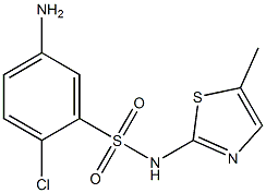 5-amino-2-chloro-N-(5-methyl-1,3-thiazol-2-yl)benzene-1-sulfonamide Structure