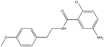 5-amino-2-chloro-N-[2-(4-methoxyphenyl)ethyl]benzamide 구조식 이미지