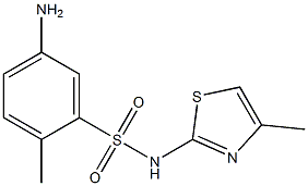 5-amino-2-methyl-N-(4-methyl-1,3-thiazol-2-yl)benzene-1-sulfonamide 구조식 이미지