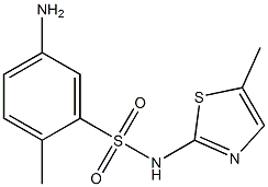 5-amino-2-methyl-N-(5-methyl-1,3-thiazol-2-yl)benzene-1-sulfonamide Structure