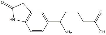 5-amino-5-(2-oxo-2,3-dihydro-1H-indol-5-yl)pentanoic acid 구조식 이미지