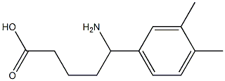 5-amino-5-(3,4-dimethylphenyl)pentanoic acid Structure