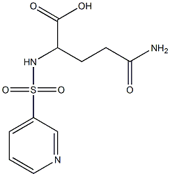 5-amino-5-oxo-2-[(pyridin-3-ylsulfonyl)amino]pentanoic acid 구조식 이미지