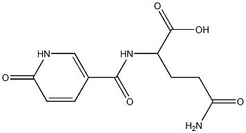 5-amino-5-oxo-2-{[(6-oxo-1,6-dihydropyridin-3-yl)carbonyl]amino}pentanoic acid 구조식 이미지