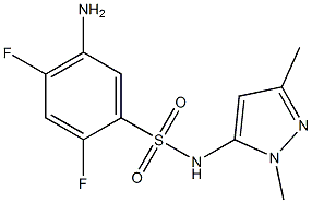 5-amino-N-(1,3-dimethyl-1H-pyrazol-5-yl)-2,4-difluorobenzene-1-sulfonamide Structure