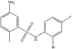 5-amino-N-(2-bromo-4-fluorophenyl)-2-methylbenzene-1-sulfonamide 구조식 이미지