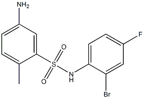 5-amino-N-(2-bromo-4-fluorophenyl)-2-methylbenzene-1-sulfonamide Structure