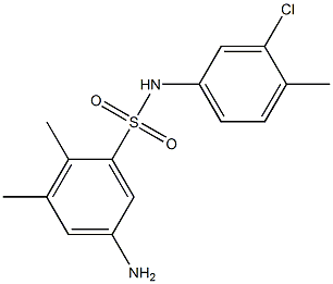 5-amino-N-(3-chloro-4-methylphenyl)-2,3-dimethylbenzene-1-sulfonamide Structure