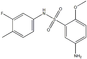 5-amino-N-(3-fluoro-4-methylphenyl)-2-methoxybenzene-1-sulfonamide Structure