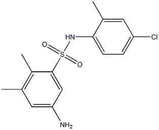 5-amino-N-(4-chloro-2-methylphenyl)-2,3-dimethylbenzene-1-sulfonamide 구조식 이미지