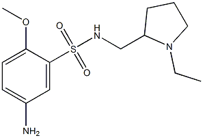 5-amino-N-[(1-ethylpyrrolidin-2-yl)methyl]-2-methoxybenzene-1-sulfonamide Structure