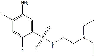 5-amino-N-[2-(diethylamino)ethyl]-2,4-difluorobenzene-1-sulfonamide 구조식 이미지