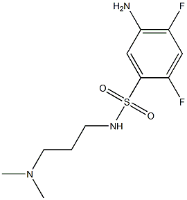 5-amino-N-[3-(dimethylamino)propyl]-2,4-difluorobenzene-1-sulfonamide 구조식 이미지