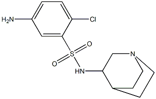 5-amino-N-{1-azabicyclo[2.2.2]octan-3-yl}-2-chlorobenzene-1-sulfonamide 구조식 이미지