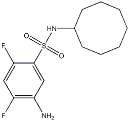 5-amino-N-cyclooctyl-2,4-difluorobenzene-1-sulfonamide 구조식 이미지