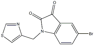 5-bromo-1-(1,3-thiazol-4-ylmethyl)-2,3-dihydro-1H-indole-2,3-dione 구조식 이미지