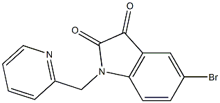 5-bromo-1-(pyridin-2-ylmethyl)-2,3-dihydro-1H-indole-2,3-dione 구조식 이미지