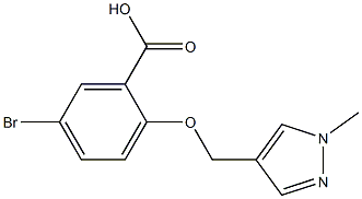5-bromo-2-[(1-methyl-1H-pyrazol-4-yl)methoxy]benzoic acid 구조식 이미지