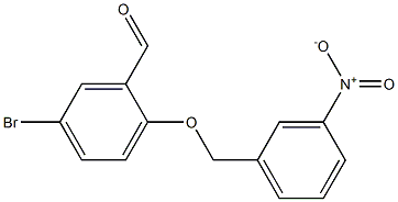 5-bromo-2-[(3-nitrophenyl)methoxy]benzaldehyde 구조식 이미지