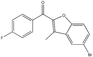 5-bromo-2-[(4-fluorophenyl)carbonyl]-3-methyl-1-benzofuran 구조식 이미지