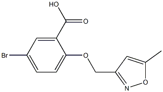 5-bromo-2-[(5-methyl-1,2-oxazol-3-yl)methoxy]benzoic acid 구조식 이미지