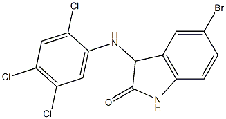 5-bromo-3-[(2,4,5-trichlorophenyl)amino]-2,3-dihydro-1H-indol-2-one 구조식 이미지