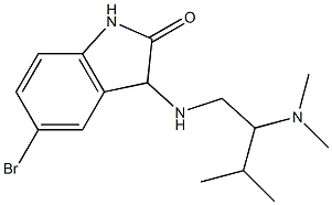 5-bromo-3-{[2-(dimethylamino)-3-methylbutyl]amino}-2,3-dihydro-1H-indol-2-one 구조식 이미지