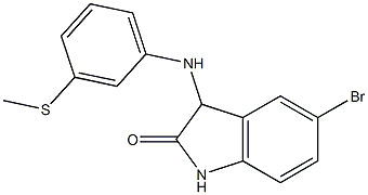 5-bromo-3-{[3-(methylsulfanyl)phenyl]amino}-2,3-dihydro-1H-indol-2-one 구조식 이미지