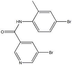 5-bromo-N-(4-bromo-2-methylphenyl)pyridine-3-carboxamide 구조식 이미지