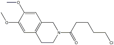 5-chloro-1-(6,7-dimethoxy-1,2,3,4-tetrahydroisoquinolin-2-yl)pentan-1-one 구조식 이미지