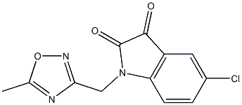5-chloro-1-[(5-methyl-1,2,4-oxadiazol-3-yl)methyl]-2,3-dihydro-1H-indole-2,3-dione 구조식 이미지