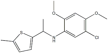 5-chloro-2,4-dimethoxy-N-[1-(5-methylthiophen-2-yl)ethyl]aniline Structure