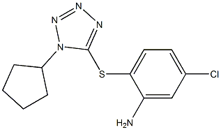 5-chloro-2-[(1-cyclopentyl-1H-1,2,3,4-tetrazol-5-yl)sulfanyl]aniline Structure